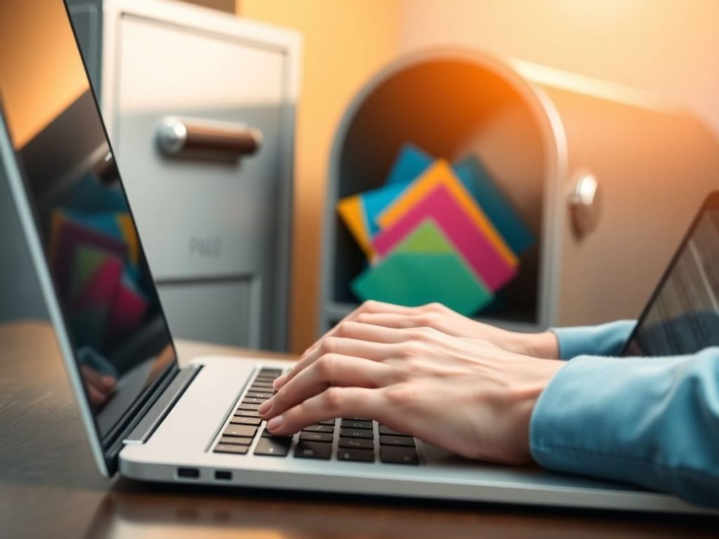 Emailuri, laptop, succes, cutie poștală, campanii, marketing vizual